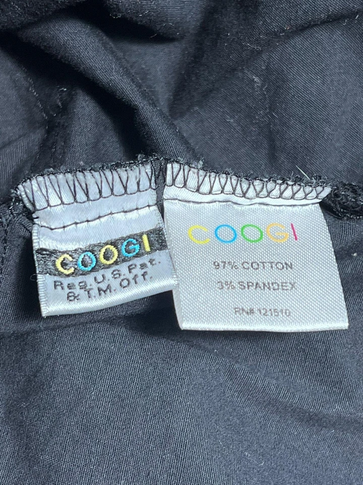 Vestido Camisa Coogi Mujer Grande Negro Utilitario Botón Frontal Anillo en D Borde Satinado Foto 4 de 4