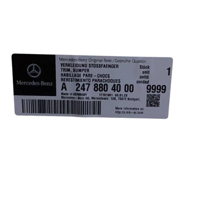 Pare-chocs arrière Mercedes W247 rénovation bouclier fissuré référence A2478804000