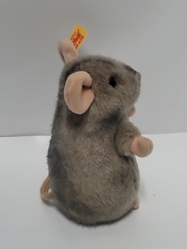 Steiff Piff Maus Mouse Button Tag Mini 056222 Plush 4” Yellow Tag - Picture 5 of 6