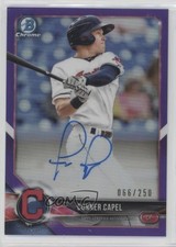 2018 Bowman Chrome Prospect Purple Refractor /250 Conner Capel #BCPA-CC Auto f0v