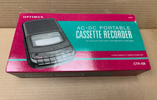 Optimus AC/DC Portable Cassette Recorder CTR-108 School Office Classroom New