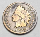 1909 INDIAN HEAD CENT, NICE TOUGHER COIN!!!!(A2)