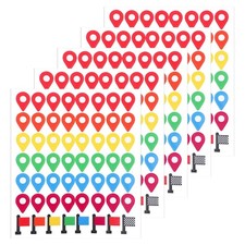 280 PCS Map Stickers for Travel Colorful Location Self Adhesive...