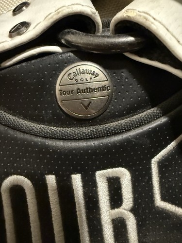 Callaway FT Fusion Tour Staff Stand Bag White/Black Leather 6 Way PGA Assistant - Picture 9 of 9