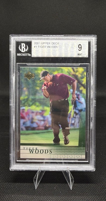 2001 Upper Deck - Tiger Woods Rookie Card (RC) #1 - Beckett 9