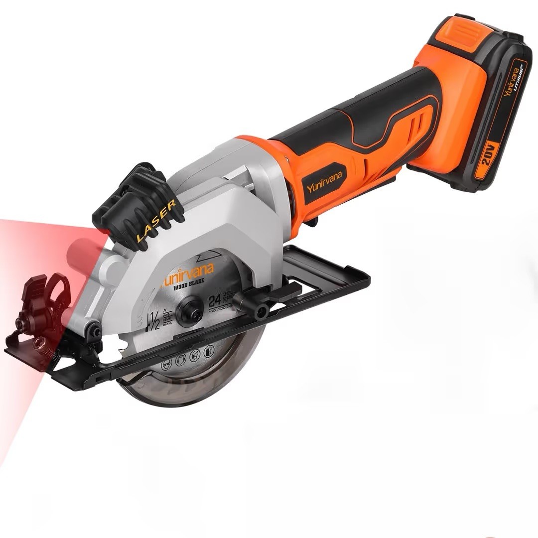 Mini Circular Saw Cordless with Adjustable Angle & Depth – 20V
