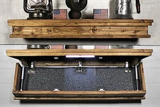 35 inch concealment shelf hidden gun storage floating shelf with secret storage