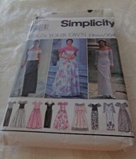 Simplicity Misses Size 12 14 16 Design Your Own Evening Dress Pattern 9421 New