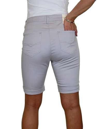Ladies Above Knee Chino Shorts Stretch Material Plus Size Jeans Style 14-22 - Picture 8 of 22