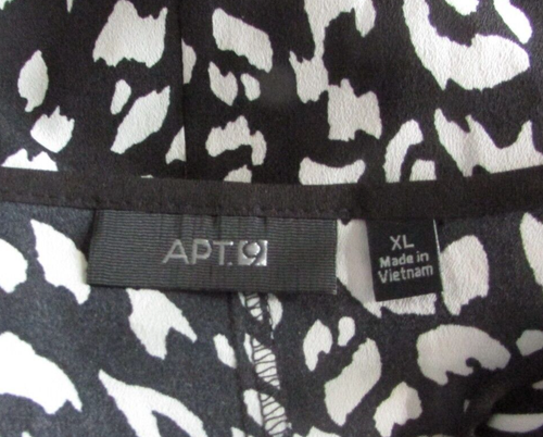 Apt. 9 Sz XL Black/White Poly Long Sleeve Top #1029 - Picture 4 of 5