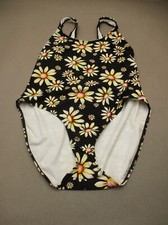 No Boundaries Size XL 15-17 Girls Unlined Wireless One-Piece Swimming Suit 3K