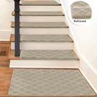 9.5"x30"Bullnose Carpet Stair Treads Area Rug Door Mat Set Self Adhesive PUREERA