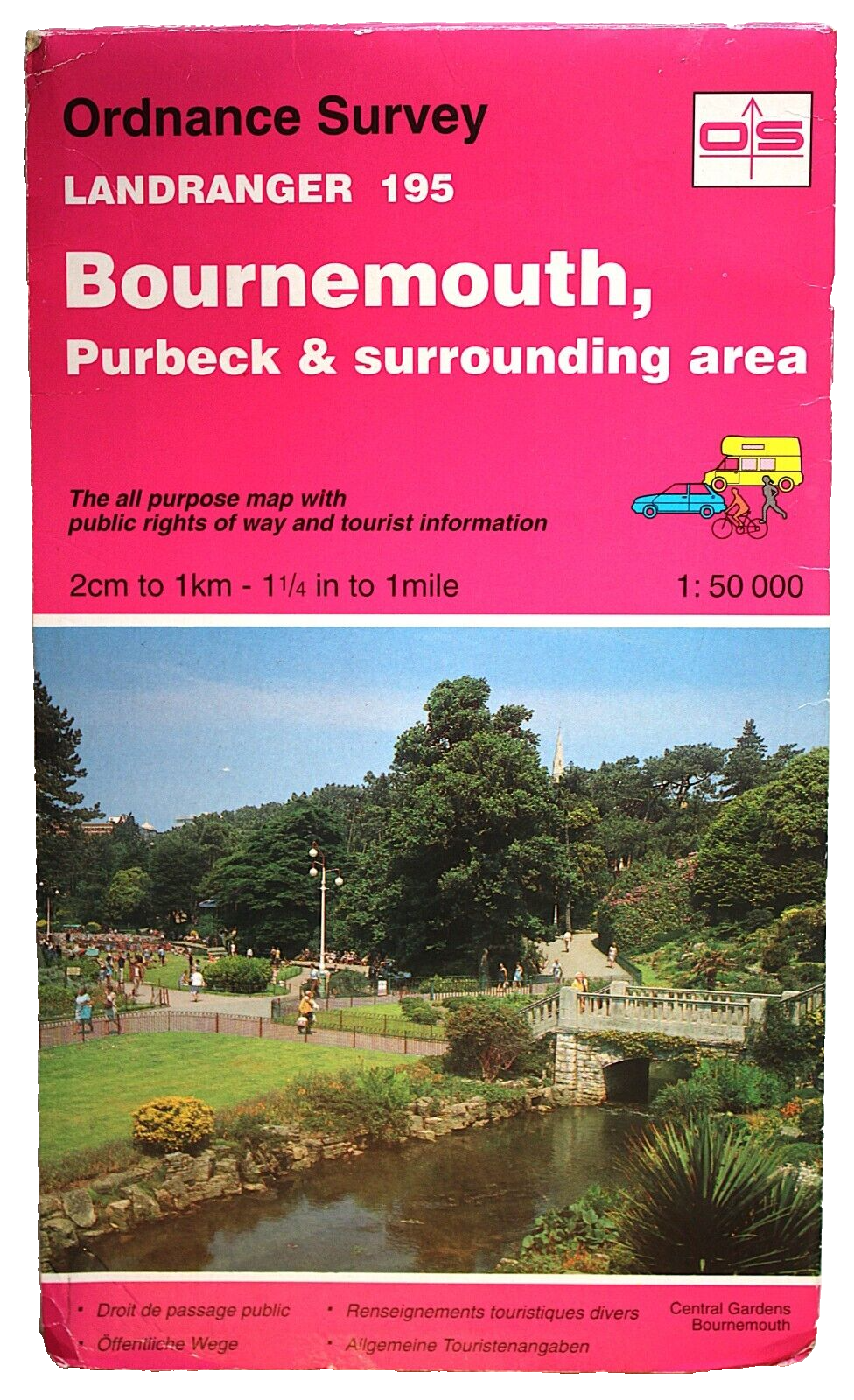 Ordnance Survey Landranger 195 Bournemouth Purbeck & surrounding area 3rd issue