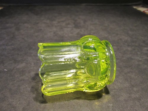 Vaseline Glass Toothpick Holder - Picture 3 of 5