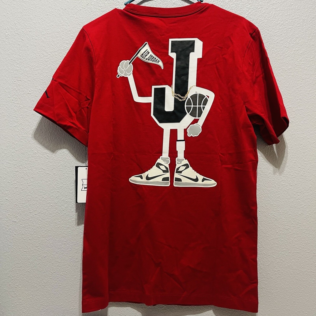 Men's Size S - Air Jordan 23 Varsity Crew Gym Red Shirt (CV3409