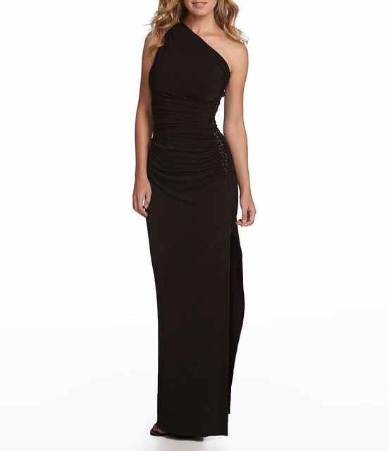 laundry by shelli segal one shoulder gown