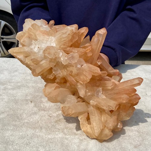 18.2LB Large Natural Clear White Quartz Crystal Cluster Energy Healing Specimen - Afbeelding 12 van 21