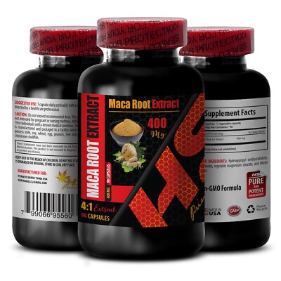 Harmony in a Bottle - MACA ROOT EXTRACT 400MG - Capsule Essentials 1 Bot 90Caps