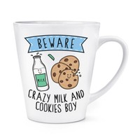 Beware VerrüCkte Milch Und Kekse Jungen 341Ml Latte Becher Tasse Spass Sohn Spaß