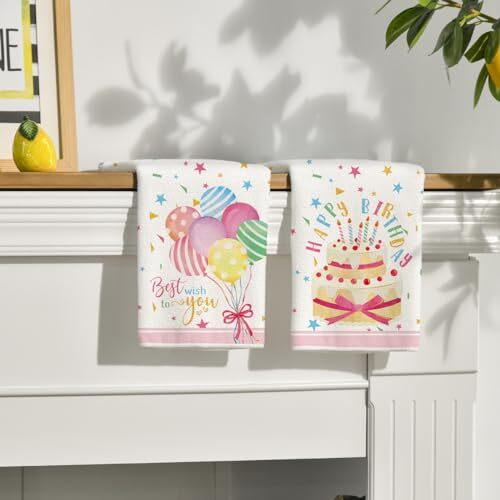 Cake Balloons Happy Birthday Kitchen Towels Dish Towels, 18x26 Inch Seasonal eBay
