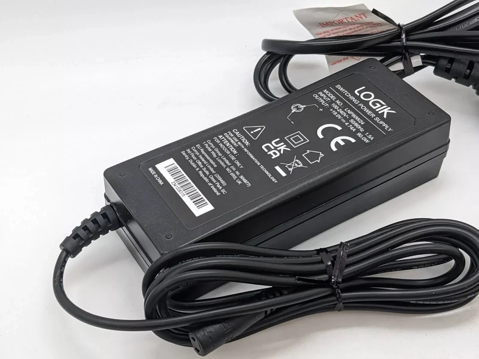 Logik universal laptop power adapter cable LNP90W24 19V 4.74A for HP Dell Lenovo - Image 4 of 4