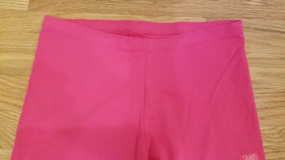 New Girls Faded Glory Leggings Stretch Pants Hot Pink XL 14/16 Cotton Spandex - Image 2 of 4
