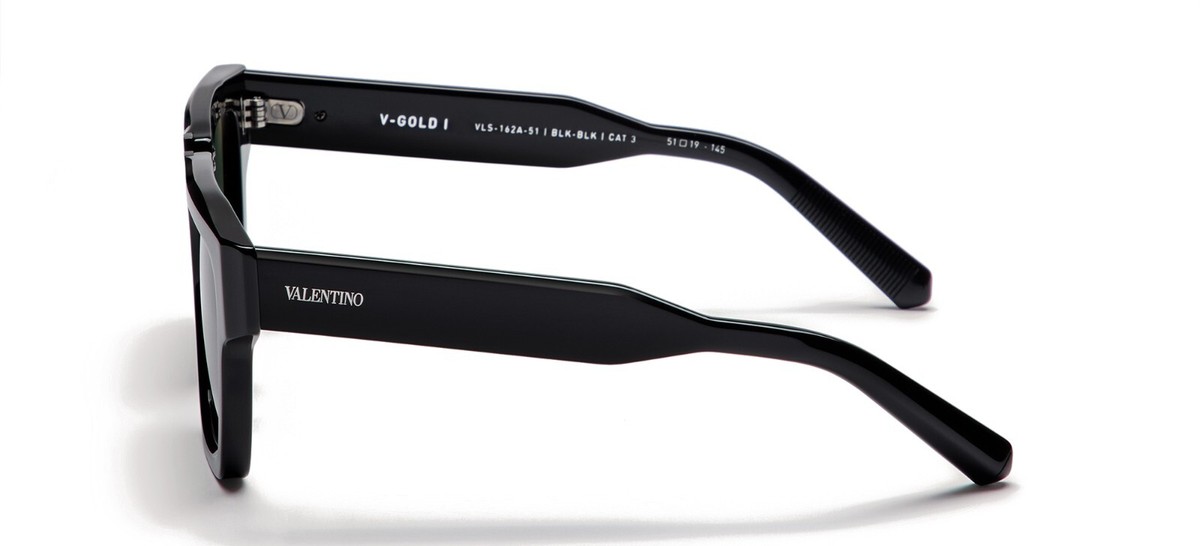 VALENTINO スクエアフレムサンクラス VGOLDI VLS162A51BLKBLK Valentino V-GOLD-I Black/Smoke Green (VLS-162A-51 BLK-BLK