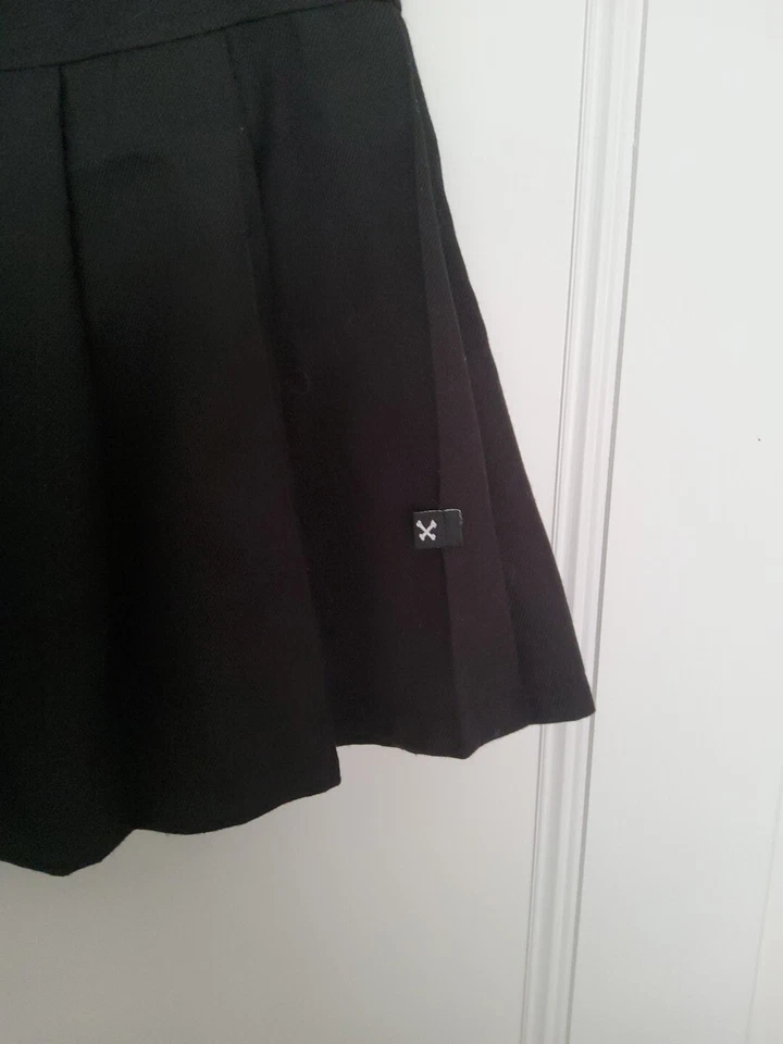 Minifalda plisada negra Royal Bones DAANG de colección gótica punk talla pequeña Foto 3 de 4