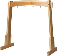 14" Gong Stands, Wind Chimes Wood Stand with Base for 1 or 4 wood