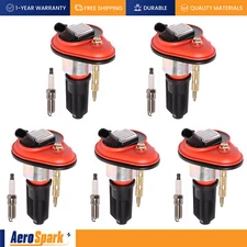 (5) Racing Ignition Coil UF303 + (5)  Iridium Spark Plug For Isuzu i-290 L4 2.9L