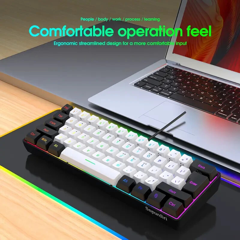 60% RGB Mechanical Wired Gaming Keyboard with Backlighting-image