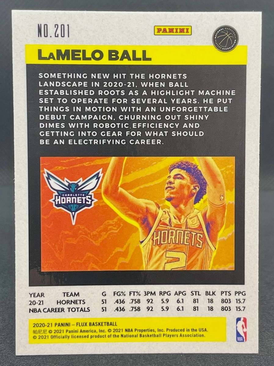 2020-21 Panini Flux LaMelo Ball Rookie Card #201 Hornets RC | eBay