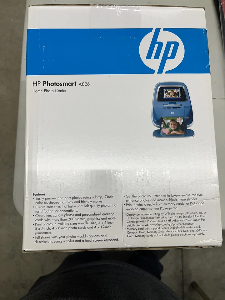 HP HEWLETT PACKARD PHOTOSMART A826 HOME PHOTO CENTER Printer NIB - Image 4 of 4