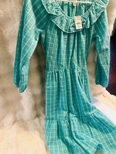 J Crew Womens Dress Size 0: Still Has Tag Teal And White With Stripes