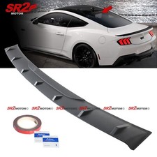 For 2015-2023 Ford Mustang Vortex Shark Fin Abs Matte Black Roof Spoiler Wing