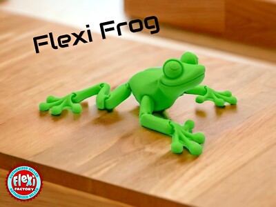 Süßer Flexi Frosch (Flexi Factory offiziell 3D gedruckt)