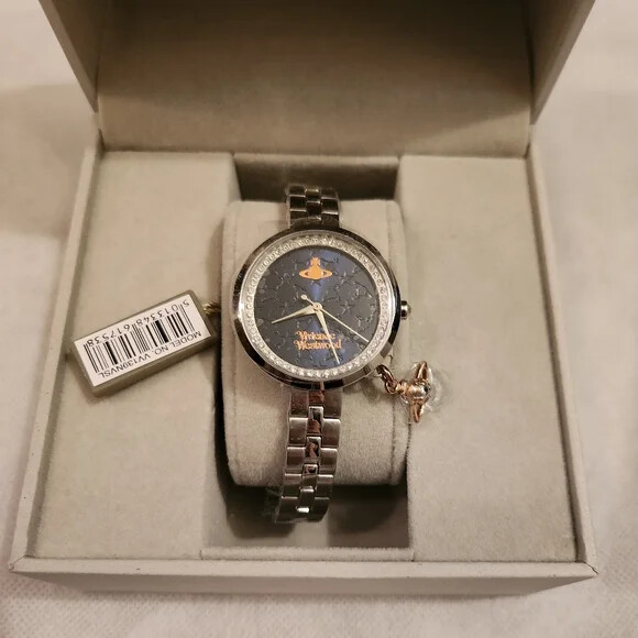 ヴィヴィアン ウエストウッド 時計 腕時計 シルバー VV139NVSL BRAND NEW Vivienne Westwood women wrist watch silver navy
