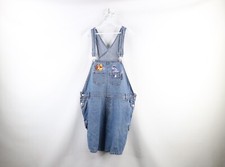 Vtg 90s Disney Womens 22W Distressed Winnie the Pooh Denim Overalls Shortalls
