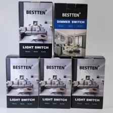 bestten light switch Modern | Stylish | Durable (5 Boxes) 1- Dimmer Switch NEW!!
