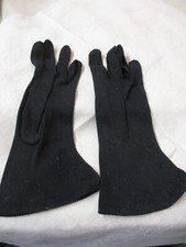 Vintage cotton dark navy color Ladies Gloves sz 6 1/2