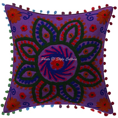 Indian Suzani Cushion Cover Bohemian Boho Sofa Car Pillow Cases For Home Decor