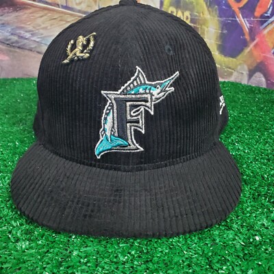 Florida Marlins Corduroy Fitted Cap Hat New Era 59Fifty Size 5/8 New  (CA3)