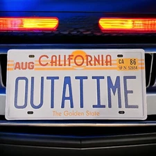 Back to the Future OUTATIME Replica Prop License Plate | Christmas Birthday Gift