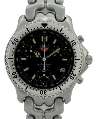 TAG HEUER S/el CG1110-0 Chronograph black Dial Quartz Men\'s Watch_846417 TAG Heuer Near MINTTAG Heuer CG1110-0 SEL Professional  main image 2