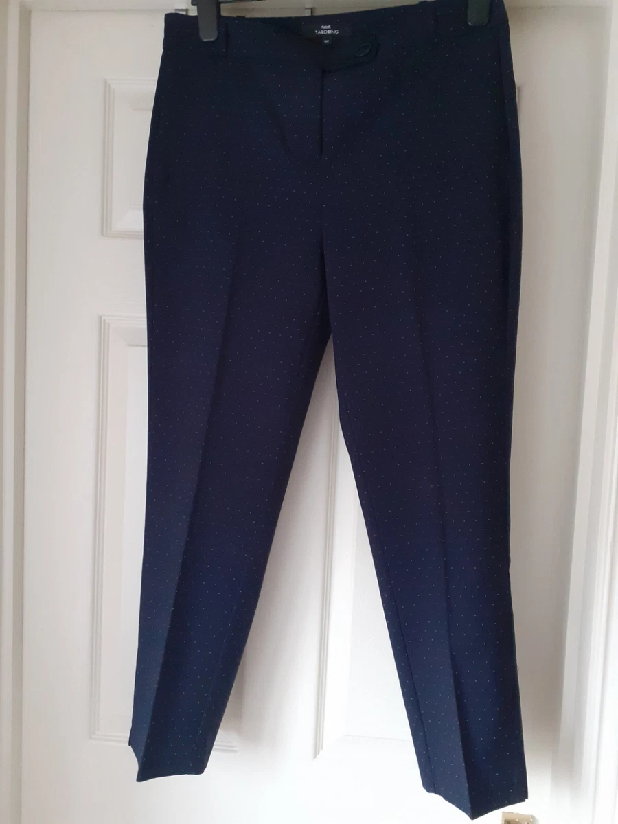 Navy ankle cheap grazer trousers