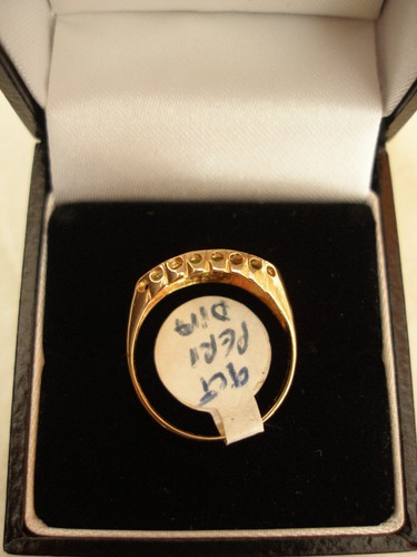 9CT GOLD FINE PERIDOT & DIAMOND DRESS RING MADE IN UK BRAND NEW IN BOX - Picture 3 of 3