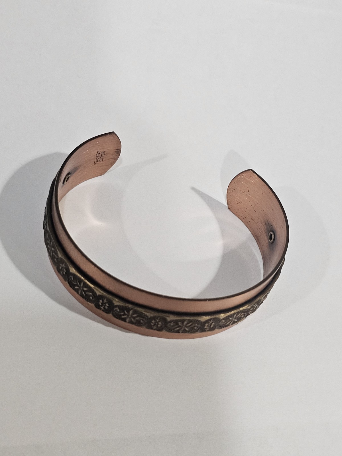 Hammered Solid Copper Open Cuff Bracelet Southwes… - image 3