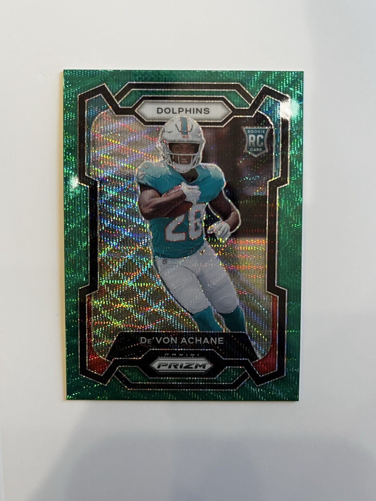 De'Von Achane Panini Prizm #365 Green Wave