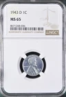 1943-D 1C  Lincoln Wheat One Cent NGC MS65   8671268-036
