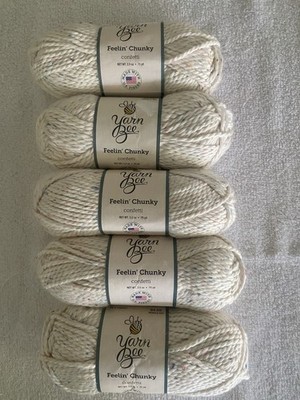 Yarn Bee Feelin' Chunky Confetti Bulky Cotton Blend Yarn White Multicolor Lot 5